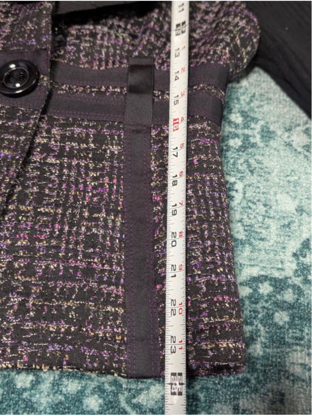 VEX Collection Vintage Mixed Media Tweed Knit Cardigan Jacket - Made in Canada M - Picture 15 of 15